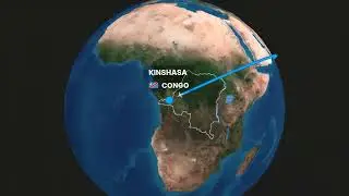 Delhi - Congo - Zambia | 4k Map Animation ✈️
