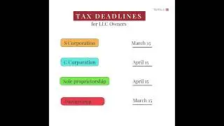 LLC tax deadlines