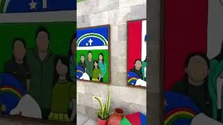 Quadro de reboco Feito com areia do rio capibari