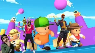 Free Fire Rush + Stumble Guys Knockout | Double Fun Gaming Video 😎