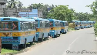 Buses of West Bengal under Covid 19 lockdown restrictions. From Kolkota suburbs and City. HD