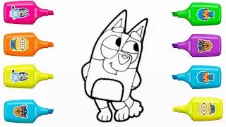 Simple Bluey drawing | how to draw Bluey easily ✍️