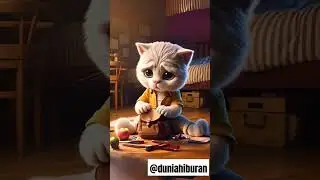 Sad cats happy ending #catvideo #catlover #aicat