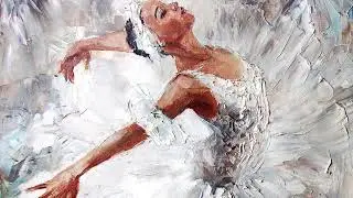 Art & Music - 2 Hour Long Oil Painting Ballerina Art for TV Screensaver 4k