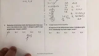 TEST-8 (Bölme-Bölünebilme) MEZUN MATEMATİK KAZANIM TESTLERİ
