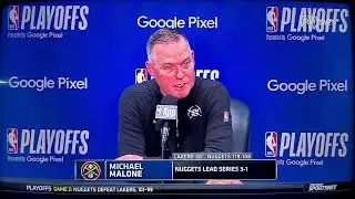 Michael Malone post game interview and highlights after loss to Lakers 119-108. Just showing theirs.