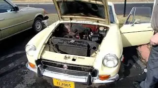 1970 MGB Gt Primrose Yellow starting for the first time in a little while at Gassman Automotive