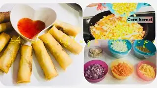 Very crispy vegetable spring rolls with corn kernel | Tastier than tasty ! #vegetarianrecipes 