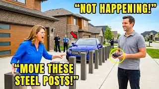 Karen Blocked My Garage — I Installed Steel Posts, She Wrecked Her BMW!