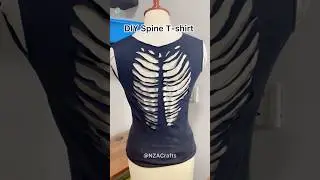 DIY Spine T-Shirt for Halloween (736) ASMR Tutorial #diy #gift #viral #shorts #asmr #usashorts