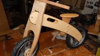 Balance bike from plywood. How to make. DIY.