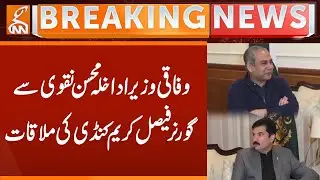 KP Governor Faisal Karim Kundi Meets Federal Interior Minister Mohsin Naqvi