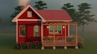 (667 sqft ) Gorgeous and  tiny house design 7,4 x 8,4 M (62 SQM) 2 Bedroom