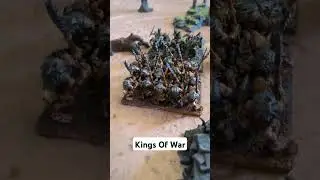 Kings of War game to remind myself of rules! Very quick & messy! #kingsofwar #tabletopminiatures