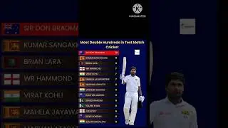 Most Double Hundreds In Test Cricket #ICC #testcricket #testmatch#TestMatchCricket  #KumarSangakkara