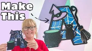 Cricut Halloween Tutorial: DIY Layered Witch Alphabet + Spider Web Effect