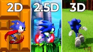 Sonic the Hedgehog 2 (1992) 2D vs 2.5D vs 3D | Graphics Comparison