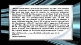 Analyst Insight: Morgan Stanley Downgraded Dollar Tree(NASDAQ:DLTR) To EW