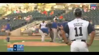 Fan Runs ON Field And Tries To Fight Everyone!!! Corpus Christi Hooks