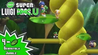 New Super Luigi U - 4-Secret: Beanstalk Jungle