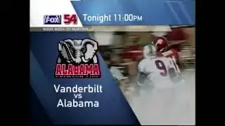 Vanderbilt Vs Alabama (2006) Bumper - WZDX 54 - Huntsville, Alabama