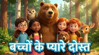 Cute Kids Enjoying in Butterfly Garden 🌼 | Fun Cartoon for Children