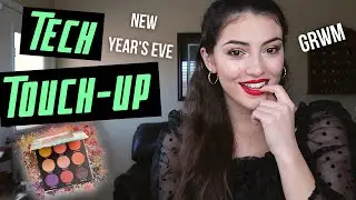 Tech Touch Up Tuesday Ep6 | NEW YEAR&rsquo;S EVE MAKEUP TUTORIAL 2020 GOLD eyes BOLD RED lip