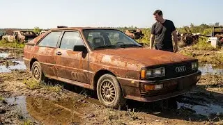I Found a Legendary Audi Quattro Abandoned in a Swamp… Can It Be Saved? 🔥 #asmrrestoration 