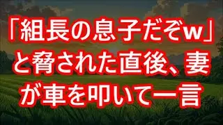 【スカッと】「組長の息子だぞw」と脅された直後、妻が車を叩いて一言【感動】