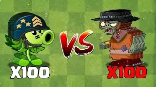 PVZ 2 Challenge - 100 Plants Max Level Vs 100 Poncho Zombie  ! Who Better #98