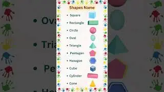 Learn Shapes Name | Shapes Name with Pictures | Shapes for Kids | Shape Names in English | Shapes