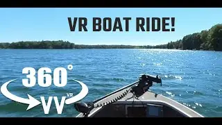 VR Boat Ride on Deer Lake , Wisconsin - 360 fishing
