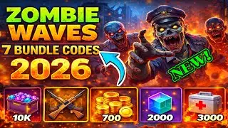 Коды для Zombie Waves 2026 🎉 | 7 кодов для набора + геймплей Zombie Waves - как активировать!