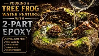 Frog Pond Epoxy Water Feature Pour Tutorial | Goliath Birdeater Tarantula Dioroma - Pt22