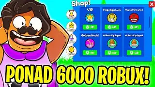 WYDAŁEM 6000 ROBUX ABY ZOSTAĆ PRO w Fishing Frenzy Simulator ROBLOX