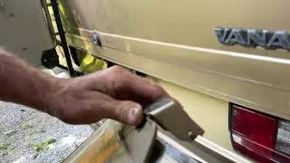 Vanagon license plate hinge spring delete v2