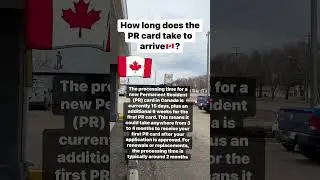 How long does the PR card take to arrive #shortvideo #fypyoutube #canadaimmigration
