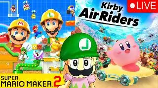 Super Mario Maker 2 + Kirby Air Riders! #retro #mario #nintendo