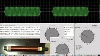 Raspberry PI 4 Remote VLF RF CW Transmitter: 22Khz test to see if the PI's own headphone jack can do