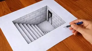 3D Optical Illusion Tutorial/ How to Draw  a 3d/ Drawing 3D Class/ 2025 - Day 1