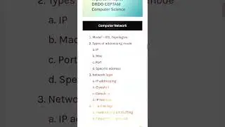Important Topics DRDO CEPTAM Computer Science #shorts #drdoceptam10 @adda247