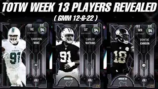 TOTW 13 CAMERON WAKE, MIKE DITKA AND LTD DIONTAE JOHNSON & CARLOS WATKINS | MADDEN 23 ULTIMATE TEAM
