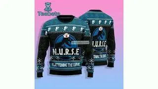 Nurse T Rex Ugly Christmas Sweater Blue Matching