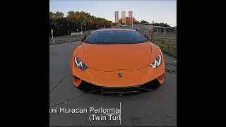 Lamborghini Hurricane  360KPH top speed run of German Autobahn 🥶 #automobile#autobahnrun #shortsfeed