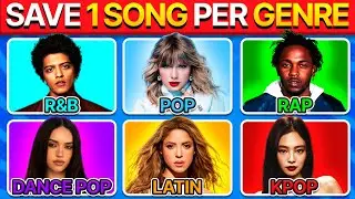 Save One Song: RANDOM Genre, 12 Genres, 6 Songs Challenge | Music Quiz 2026