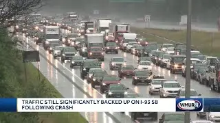 Traffic still backed up on I-93 South after crash