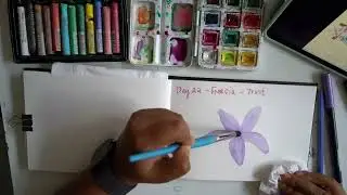 Art Journaling with Flowers |  Day 22 Freesia