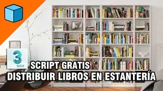 Arrange books on shelves in 3Ds Max 📙📚 | Giancr