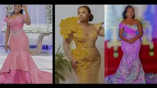 African lace Asoebi corset 2025 /Trendy lace  dress for Owambe.