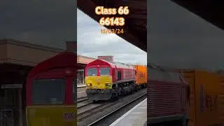 DB rail freight class 66 66143 nice tones #trainspotting #trains #railway #trainhorn #class66 #db